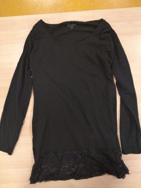 T-Shirt à manches longues Noir taille XS 