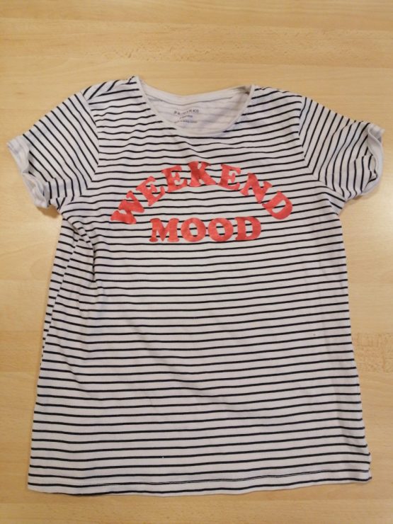 T-shirt rayure noir et blanc 9-10 ans