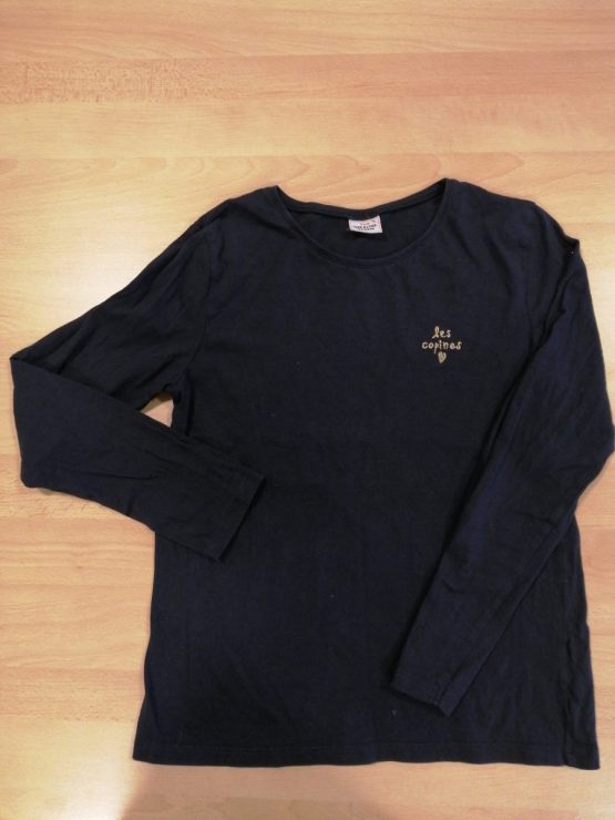 T-shirt manches longues bleu marine 12 ans