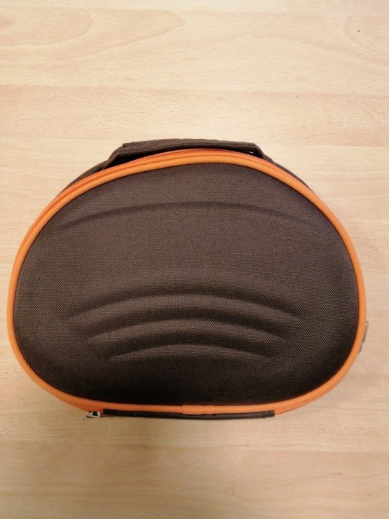 Trousse de toilette marron et orange