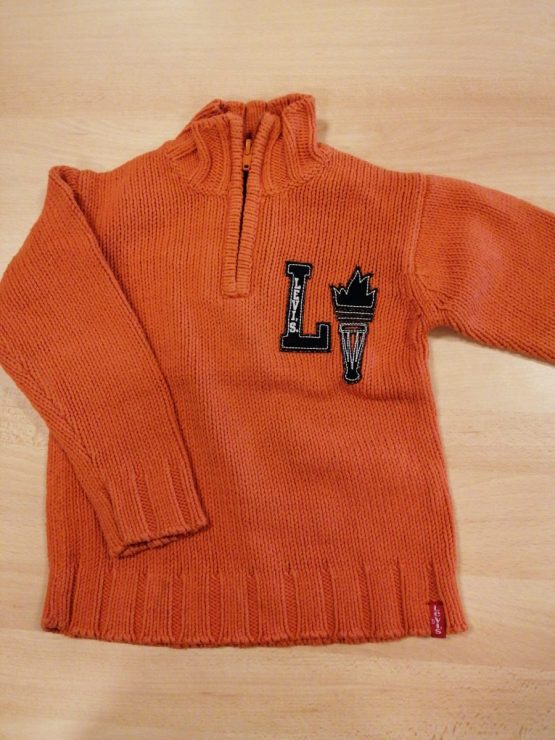 Pull levis orange enfant garçon taille 4 ans