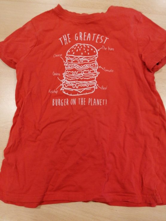 t shirt  rouge 10 ans
