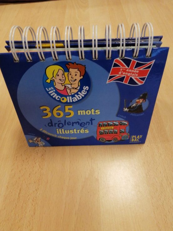 calendrier Anglais bleu