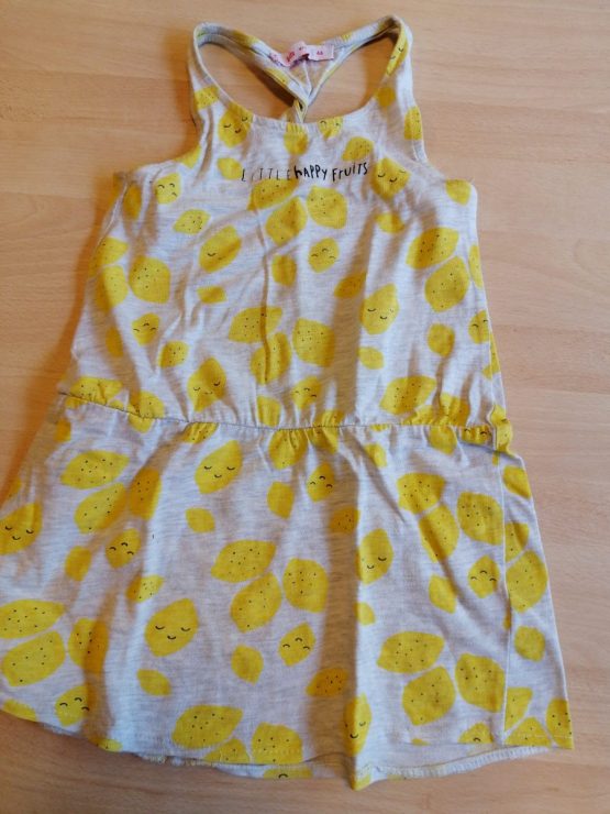 robe grise motif citron 4 ans